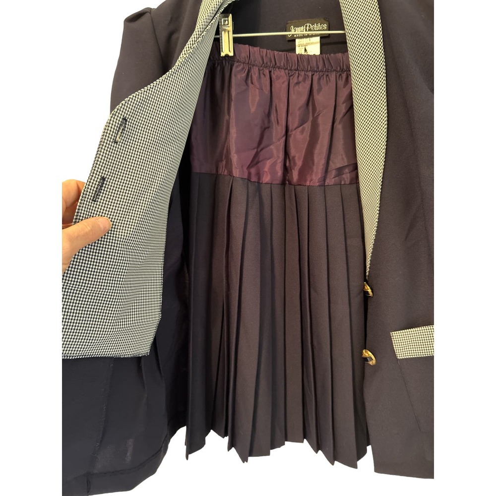 Jenny Petites Vintage Blazer w/ detachable Vest and Skirt  Size 12P - Picture 4 of 4